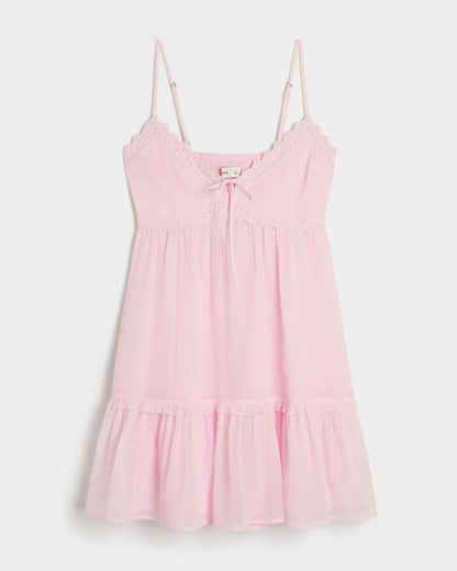 Chiffon Babydoll Mini Dress